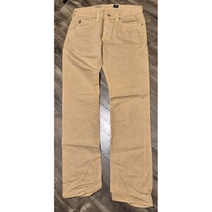 Adriano Goldschmeid Mens AG Matchbox Jeans Slim Straight 32x33 Yellow